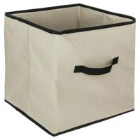 Opbergmand/kastmandje - Beige - 31 x 31 x 31 cm - 29 liter - Vakkenkast manden - Stof