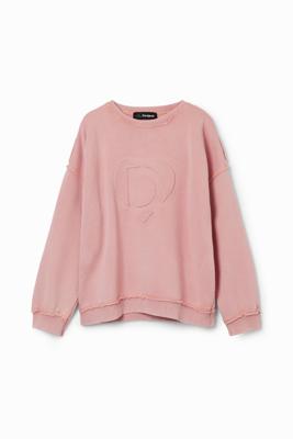 Sweatshirt logo reliëf - RED - L