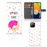 Samsung Galaxy A03 Book Cover Donut Roze - thumbnail