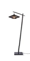 GOOD&MOJO Vloerlamp 'Zanzibar' Bamboe en rotan, 150cm, kleur Zwart