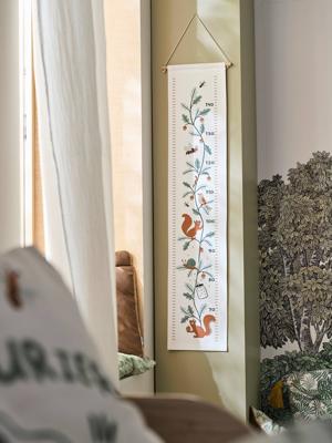 Textiel meetlat eekhoorn MA CABANE wit/groen