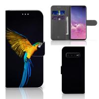 Samsung Galaxy S10 Plus | Telefoonhoesje | Met pasjeshouder | Papegaai