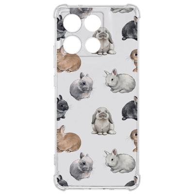 TPU Telefoonhoesje Motorola Moto G56 - Konijntjes backcover TPU Telefoonhoesje Motorola Moto G56 - Konijntjes backcover