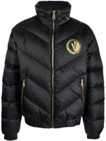 Versace Jeans Couture veste matelassée à patch logo - Noir