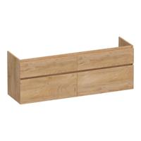 Brauer Delight - Onderkast - 160 cm - met 4 Softclose Lades Greeploos en 2 Sifon Uitsparingen - Forest Tan