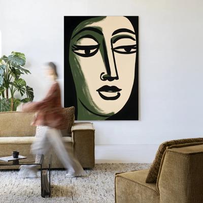 Urban Cotton Wandkleed 'Artemis' 110 x 145cm in Frame - black