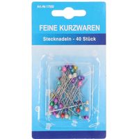 Kopspelden/steekspelden - 40x -35 mm - gekleurde hobby spelden   -