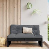 Middenbank 120x80 cm massief grenenhout zwart