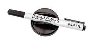 Whiteboardwisser MAUL met whitebordstift zwart magnetisch