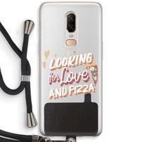 Pizza is the answer: OnePlus 6 Transparant Hoesje met koord