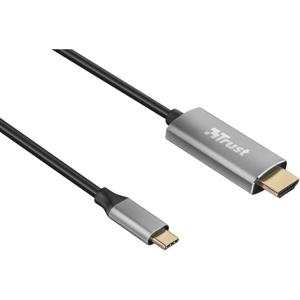 Trust 23332 USB-C-displaykabel USB-C / HDMI Adapterkabel USB-C stekker, HDMI-A-stekker 1.80 m Zwart