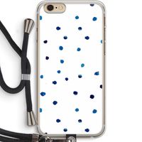 Blauwe stippen: iPhone 6 PLUS / 6S PLUS Transparant Hoesje met koord