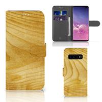 Samsung Galaxy S10 Plus | Book Style Case | Licht Hout