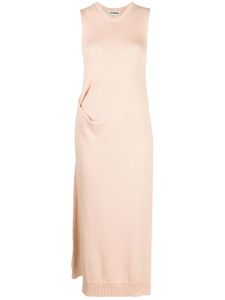 Jil Sander robe en maille fine à coupe longue - Rose