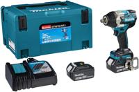 Makita dtw701rtj | 18v | accu slagmoersleutel | 1/2" met verende borgpen | 2 x 5.0 ah accu + snellader | in mbox