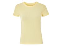esmara Geribd dames T-shirt (Geel, XS (32/34))