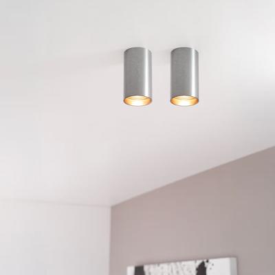 2x Canopus fero s by LUSENZ - Cilindervormige opbouwspot in geborsteld gunmetal grijs