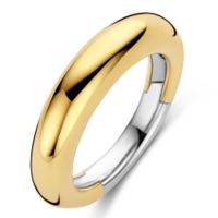TI SENTO-Milano 12287SY Ring zilver goud-en zilverkleurig 3,5-5 mm TI SENTO-Milano 12287SY Ring zilver goud-en zilverkleurig 3,5-5 mm