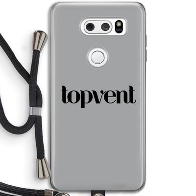 Topvent Grijs Zwart: LG V30 Transparant Hoesje met koord