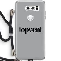 Topvent Grijs Zwart: LG V30 Transparant Hoesje met koord