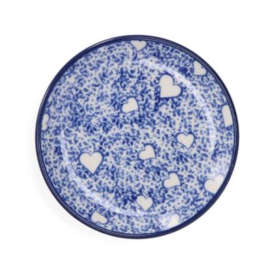 Teabag Dish rond - White hearts