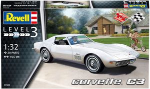 07684 - Modellbausatz Auto 1:32 - Corvette C3 im Maßstab 1:32, Level 3, Orginalgetreue Nachbildung mit Vielen Details -