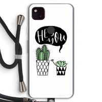 Hey you cactus: Pixel 4a 5G Transparant Hoesje met koord