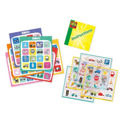 Ses reisspel raamsticker bingo