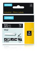 Labeltape DYMO IND RHINO 1805437 Vinyl Tapekleur: Zwart Tekstkleur:Wit 9 mm 5.5 m - thumbnail