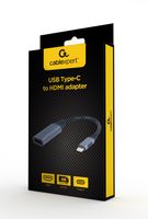 Cablexpert A-USB3C-HDMI-01 video kabel adapter 0,15 m USB Type-C Grijs - thumbnail