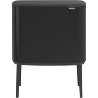 Brabantia Bo Touch Bin Afvalemmer - 3x11 liter - 3 kunststof binnenemmers - matt black 316067