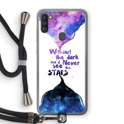 Stars quote: Samsung Galaxy A11 Transparant Hoesje met koord