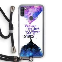 Stars quote: Samsung Galaxy A11 Transparant Hoesje met koord