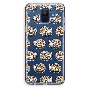 Slapende poes: Samsung Galaxy A6 (2018) Transparant Hoesje