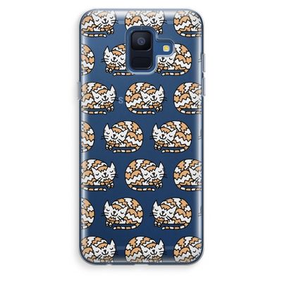 Slapende poes: Samsung Galaxy A6 (2018) Transparant Hoesje