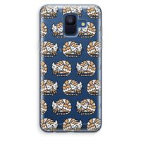 Slapende poes: Samsung Galaxy A6 (2018) Transparant Hoesje