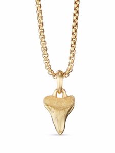 David Yurman collier en or 18ct à pendentif dent de requin