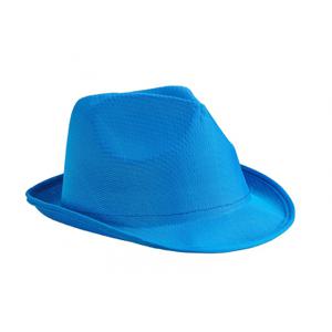 Trilby feesthoedje - blauw - voor volwassenen - voordelige carnaval party hoeden