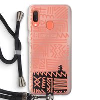 Marrakech Pink: Samsung Galaxy A20e Transparant Hoesje met koord