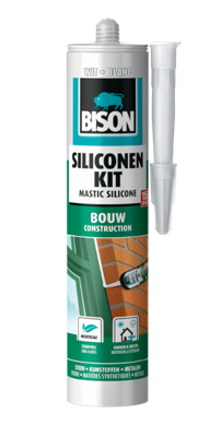 Siliconenkit Bouw Wit Koker 300 ml - Bison