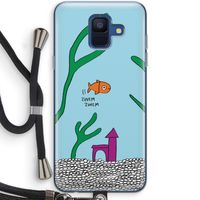 Aquarium: Samsung Galaxy A6 (2018) Transparant Hoesje met koord
