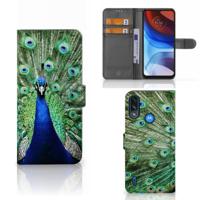 Motorola Moto E7i Power | E7 Power | Telefoonhoesje | Met pasjeshouder | Pauw