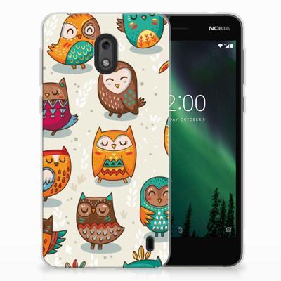 Nokia 2 | TPU Hoesje | Vrolijke Uilen