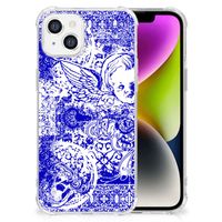 Extreme Case iPhone 14 Angel Skull Blauw - thumbnail