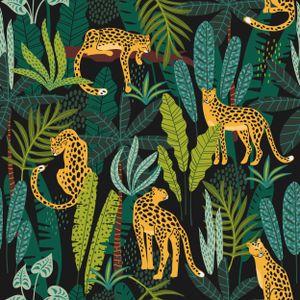 60x luxe tafel diner/lunch servetten 33 x 33 cm in safari/jungle print 3-laags