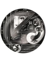 Fornasetti assiette imprimée - Noir - thumbnail