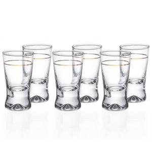 Shotglaasjes - 12x - gold collection - 25 ml - glas - borrelglazen