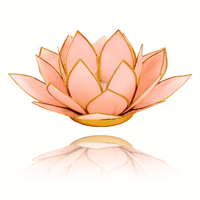 Lotus Sfeerlicht Pastel Roze Goudrand - thumbnail