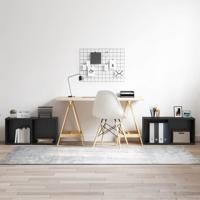 TV-kast 4 pcs Zwart 37 x 35 x 37 cm Bewerkt hout