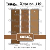 Crealies • xtra rechte labels met stiklijn